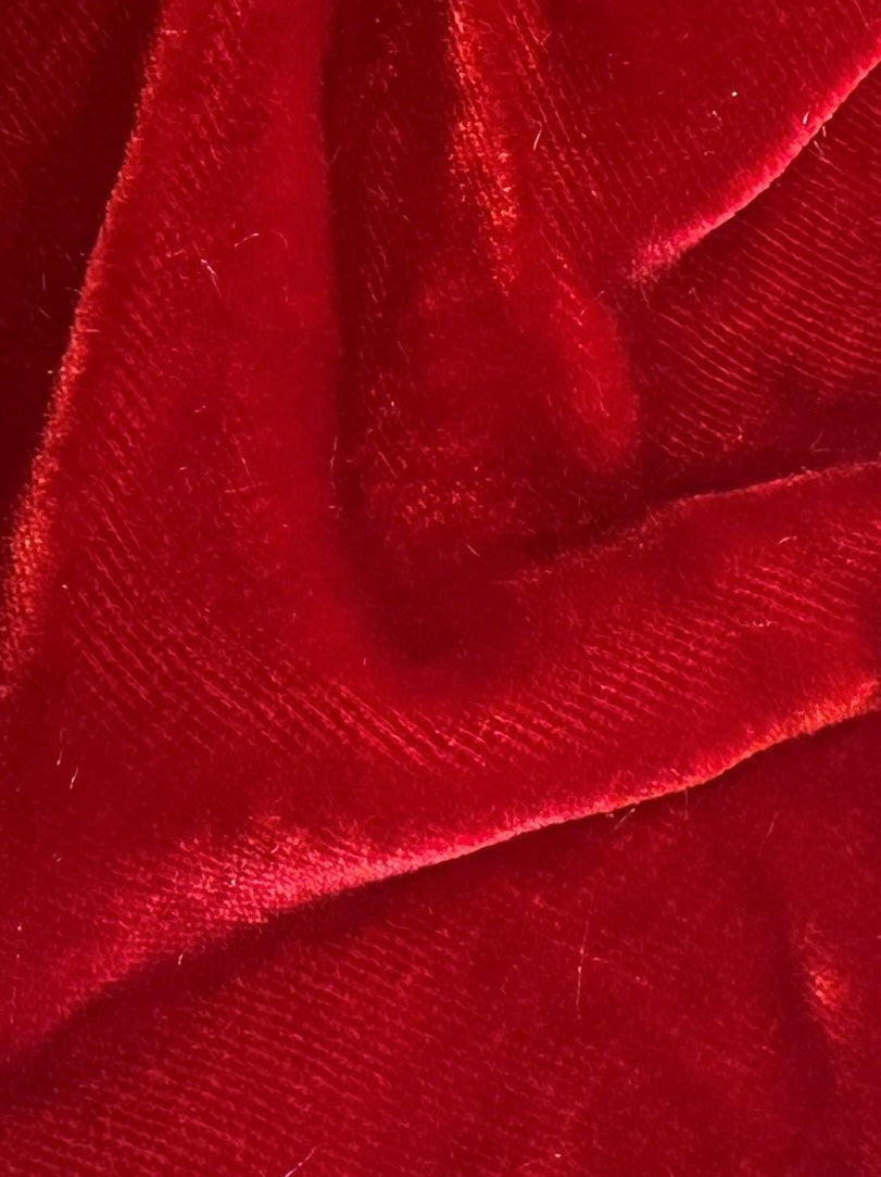 Cherry Red Silk Velvet - Indulgence