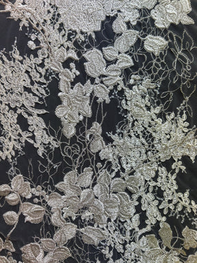 Ivory Embroidered Lace - Cindy