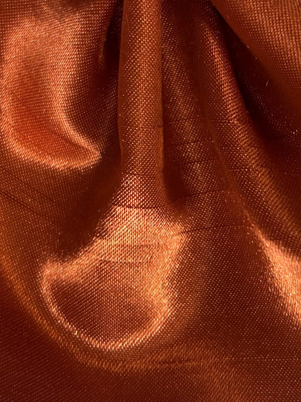 Cinnamon Polyester Satin Backed Dupion - Clarity