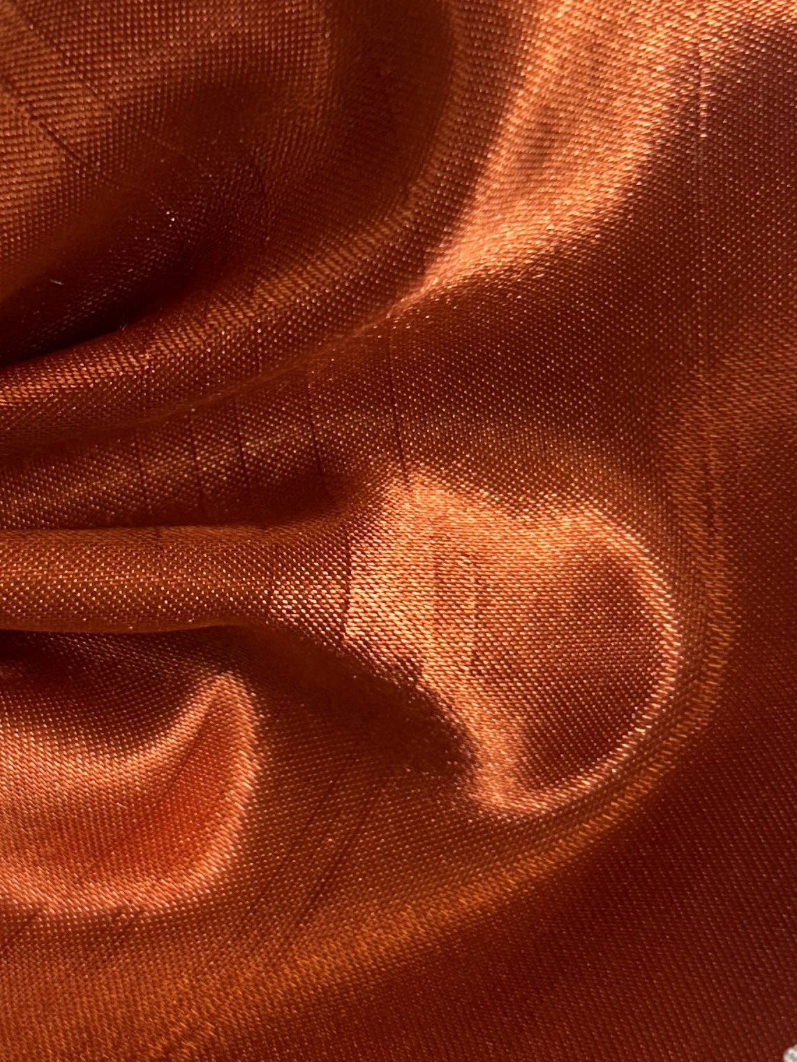 Cinnamon Polyester Satin Backed Dupion - Clarity