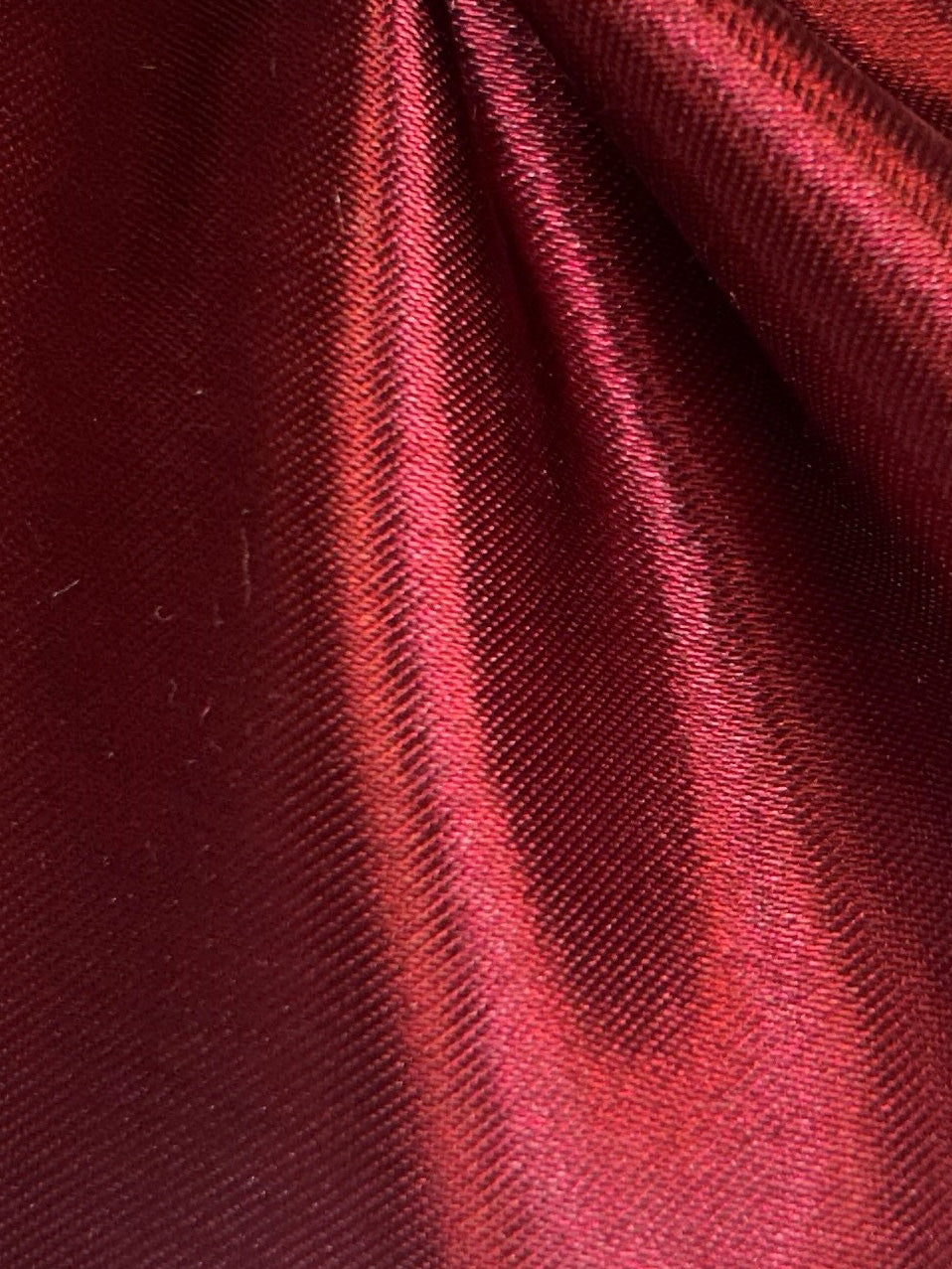 Claret Polyester Satin - Ascot