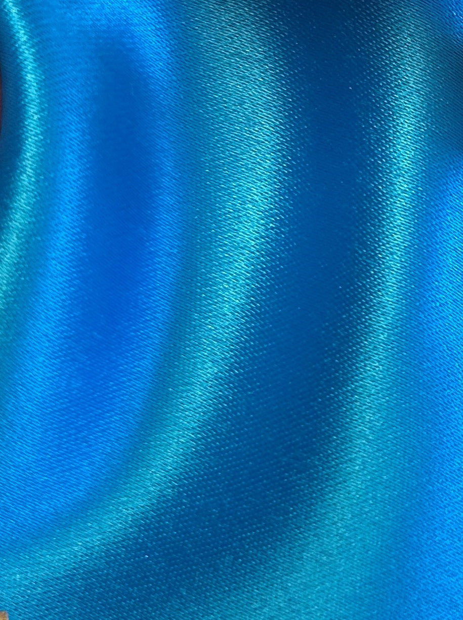 Turquoise Polyester Duchess Satin - Contessa