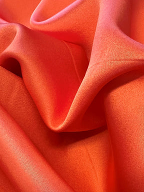 Coral Pink Polyester Satin - Hubris