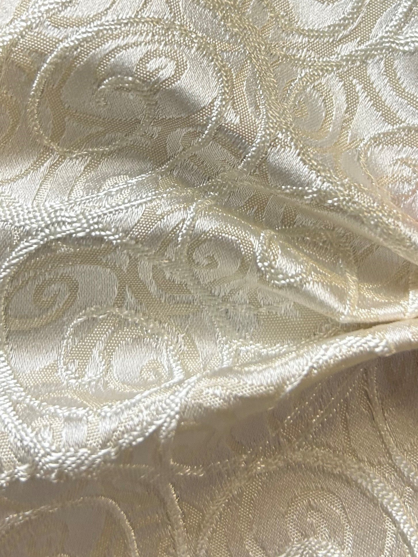 Cream Jacquard Fabric - Cagliari