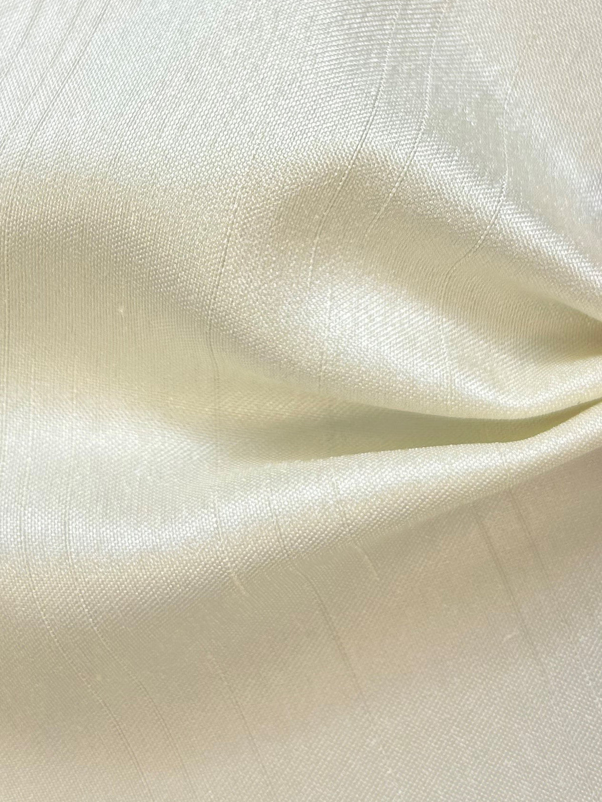 Cream Polyester Satin Backed Dupion - Clarity