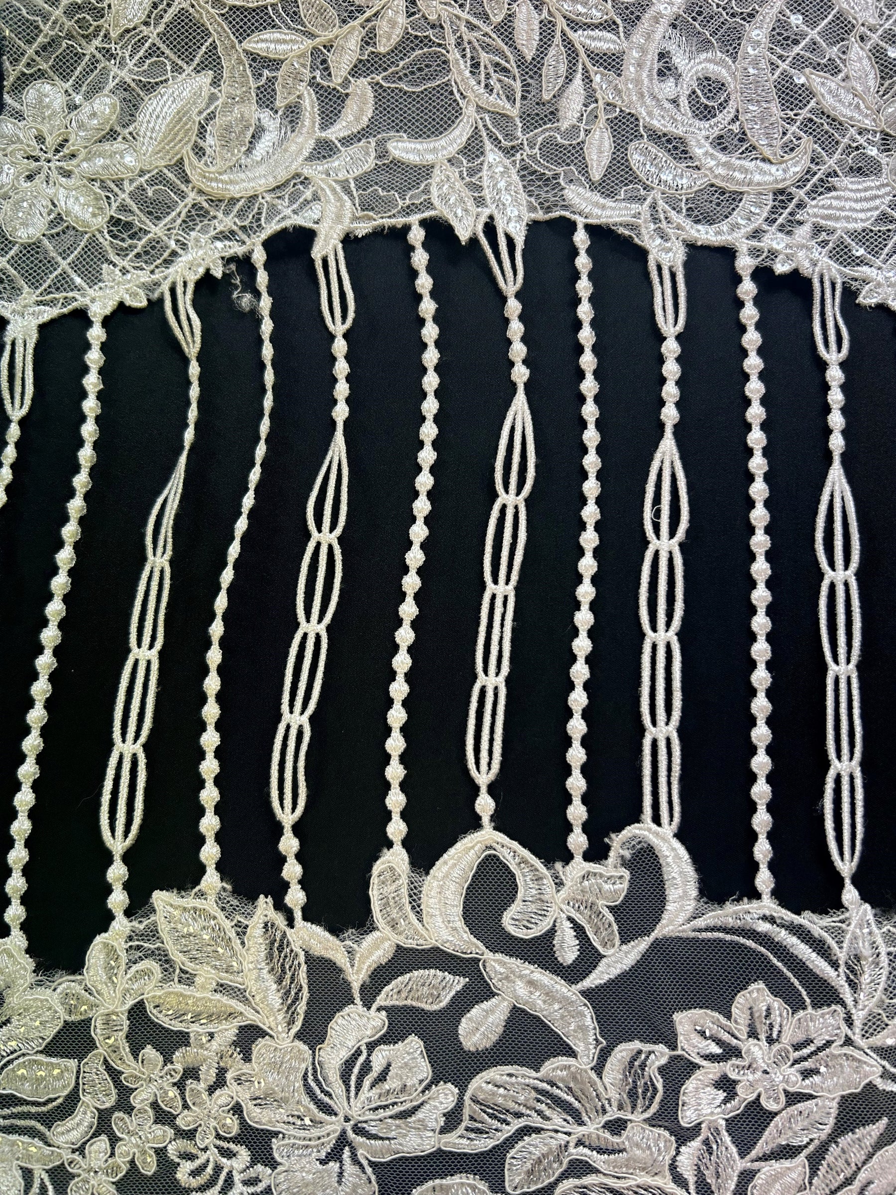 Ivory Embroidered Lace - Cressida