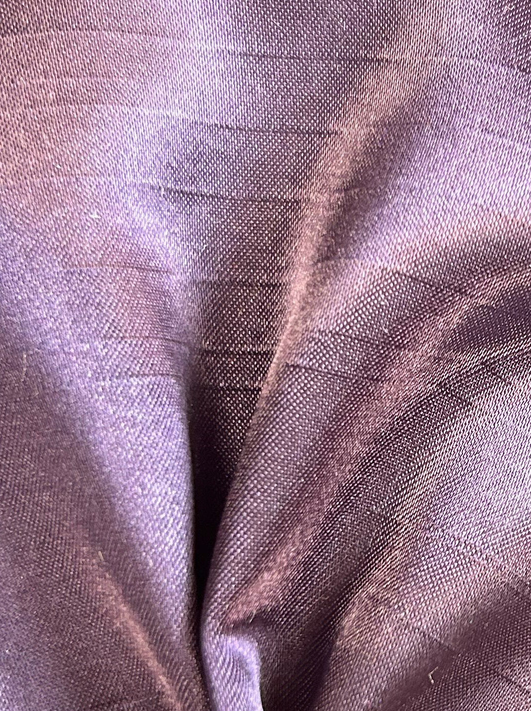 Dark Purple Polyester Satin Backed Dupion - Clarity