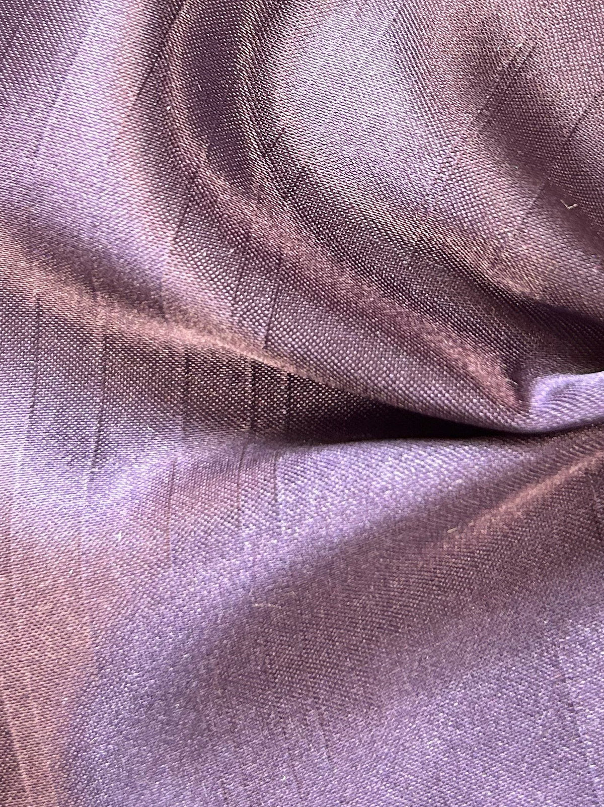 Dark Purple Polyester Satin Backed Dupion - Clarity