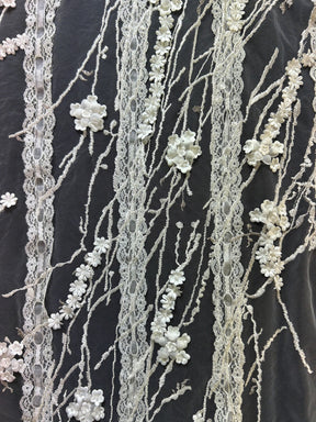 Ivory Beaded Lace – Delaney