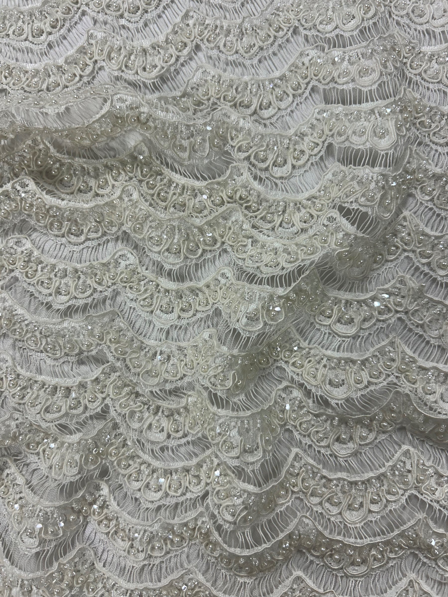 Ivory Beaded Lace - Demi