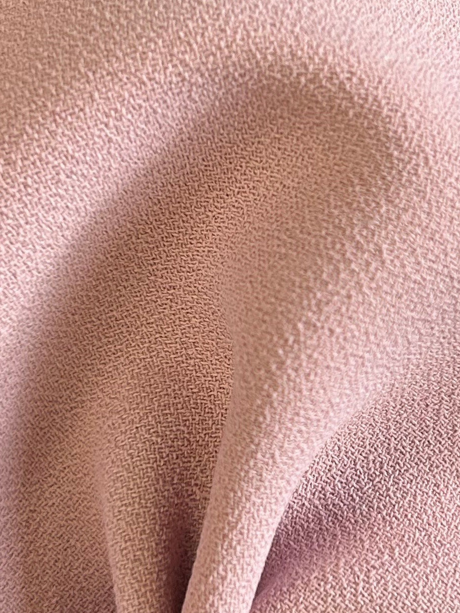 Dusky Pink Polyester Crepe - Curiosity