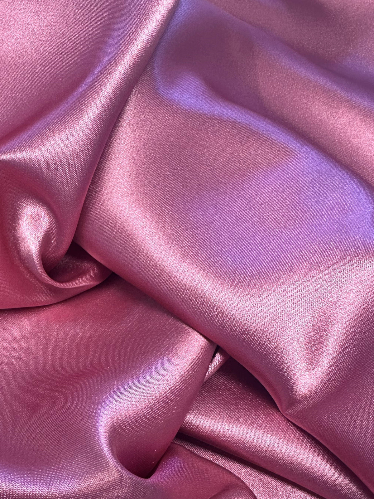 Dusky Pink Polyester Stretch Satin - Empathy