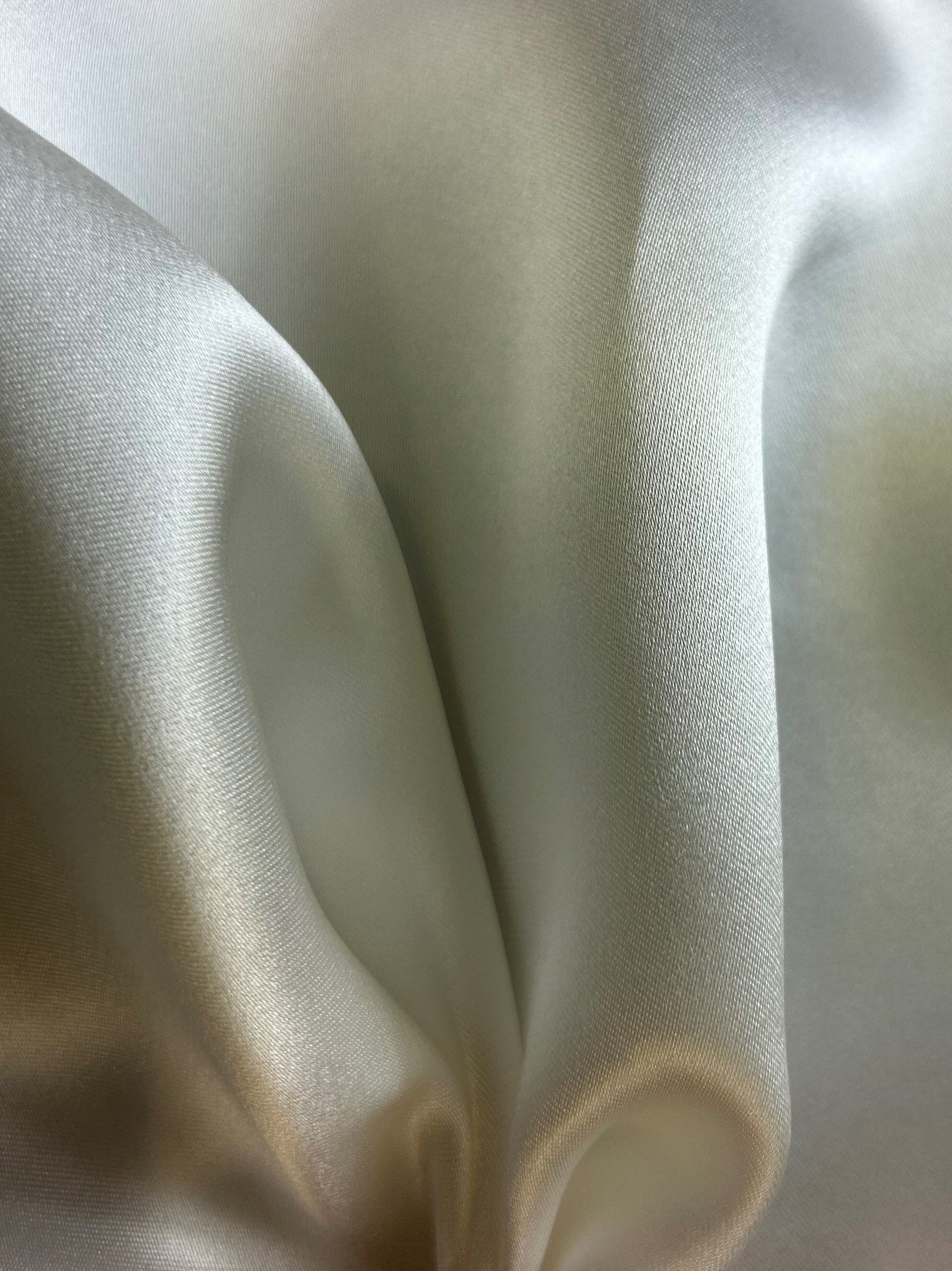 Ivory Silk Viscose Satin - Certainty