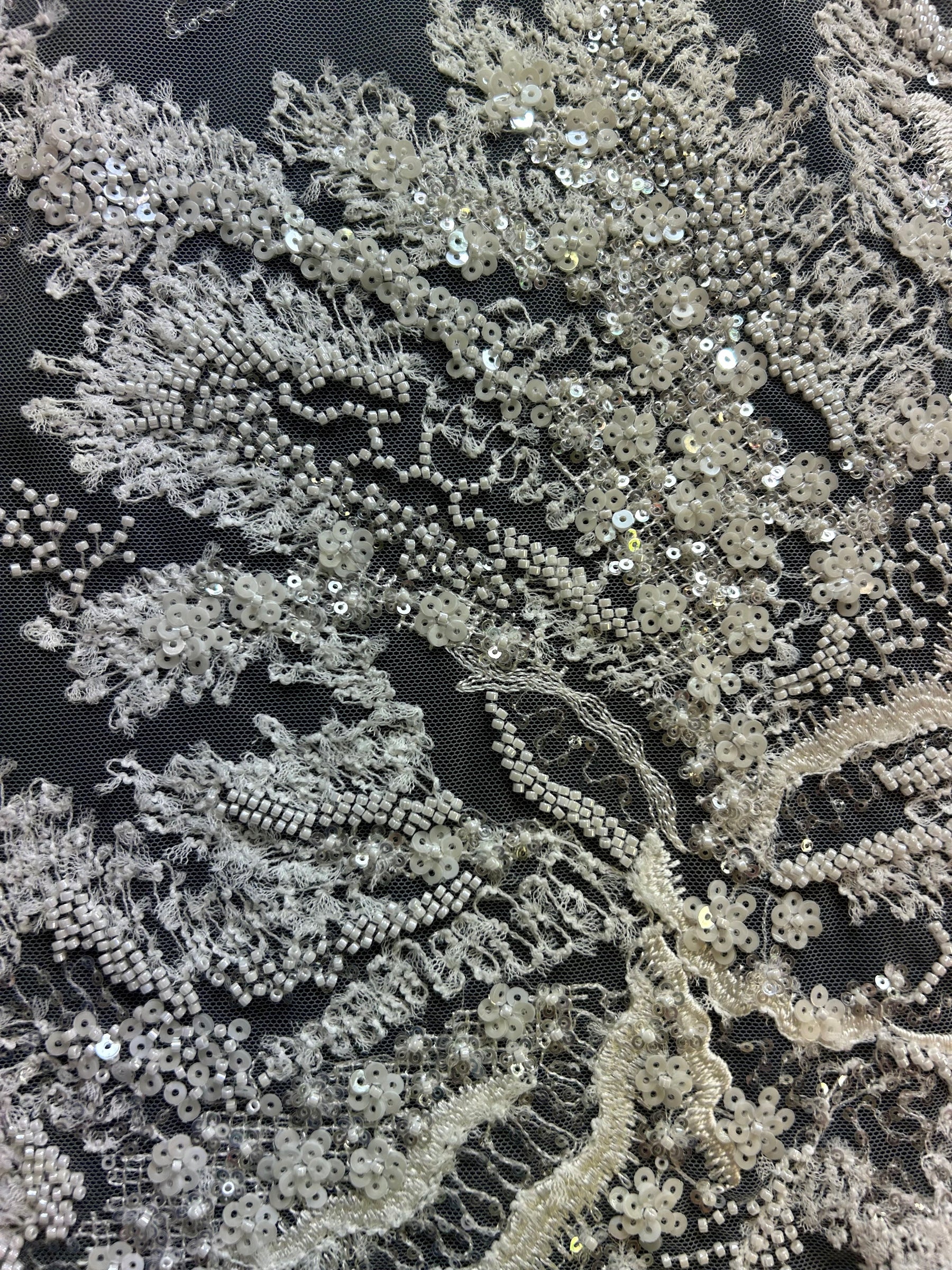 Ivory Sequined Lace - Elif