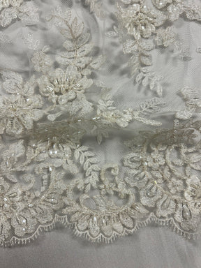 Ivory Beaded Lace - Ella