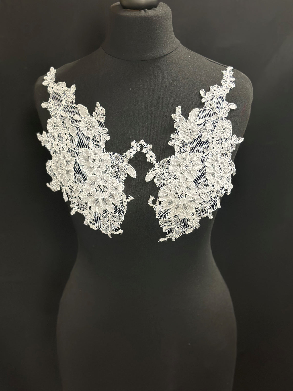 White Corded Lace Appliques - Eloise