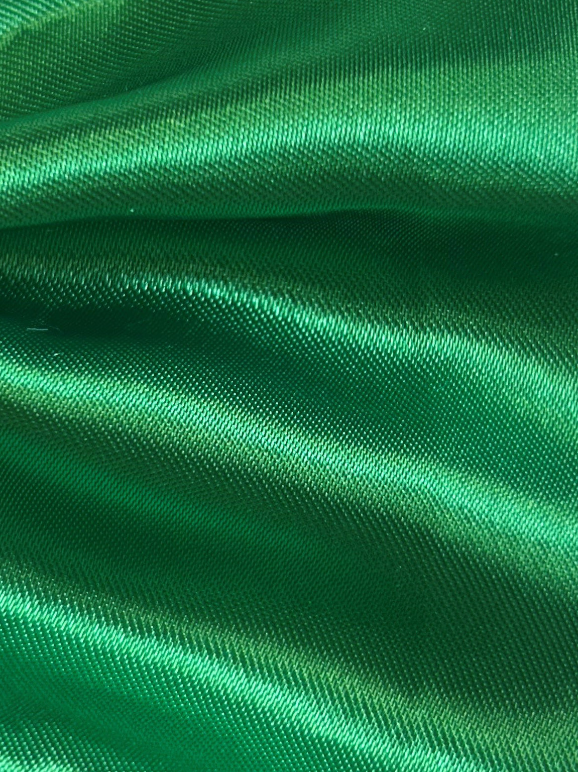 Emerald Polyester Satin - Ascot