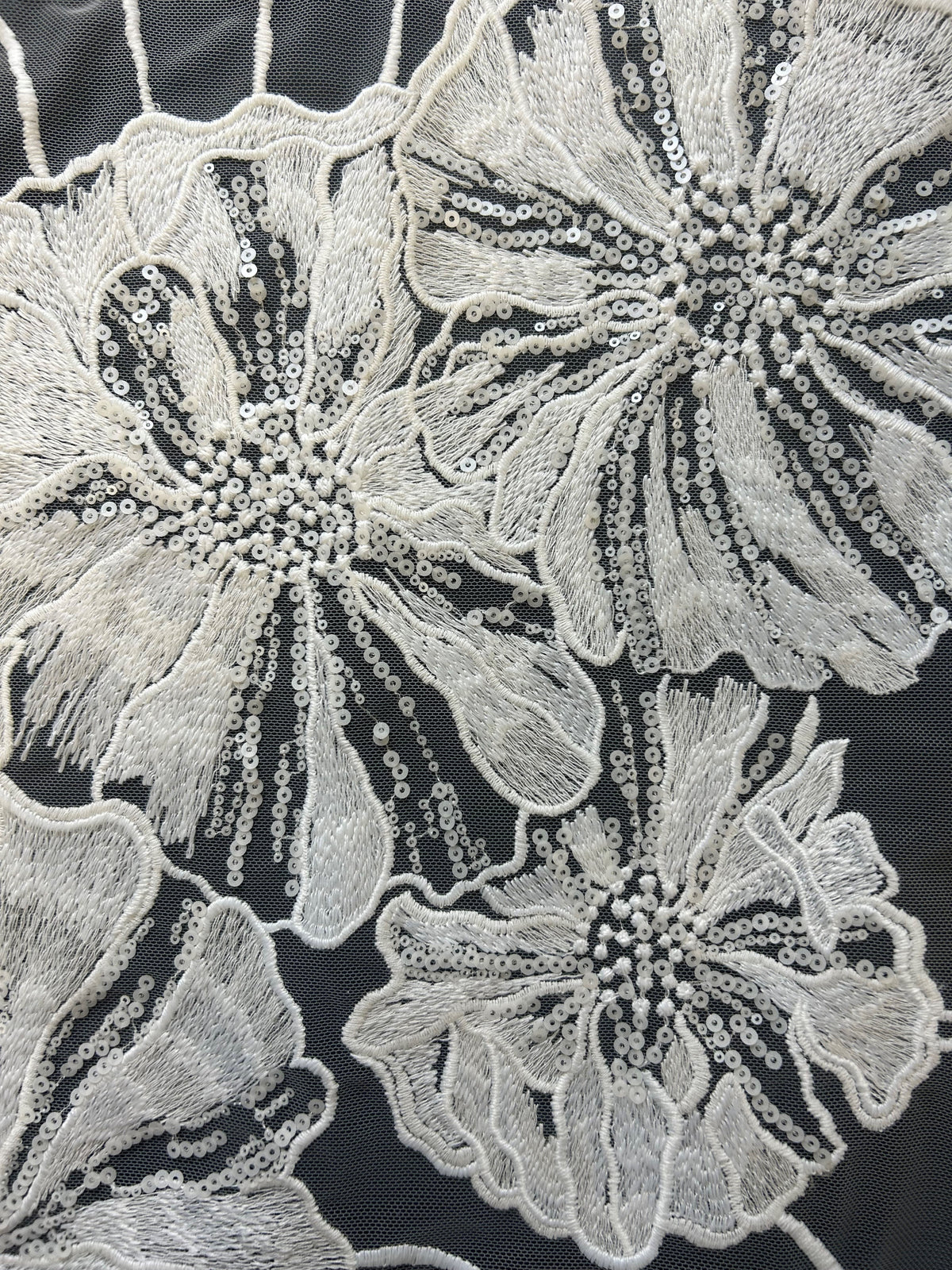 Ivory Embroidered Lace - Emery