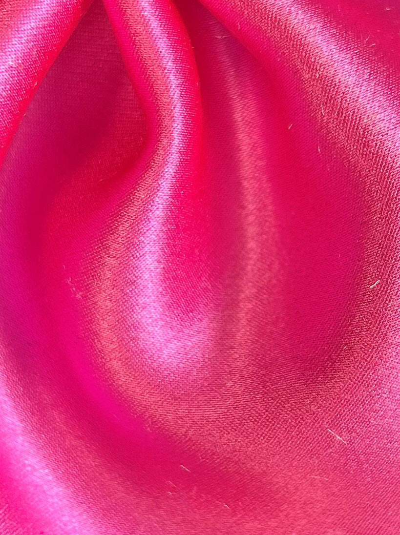 Fluorescent Pink Silk Satin - Magnifique
