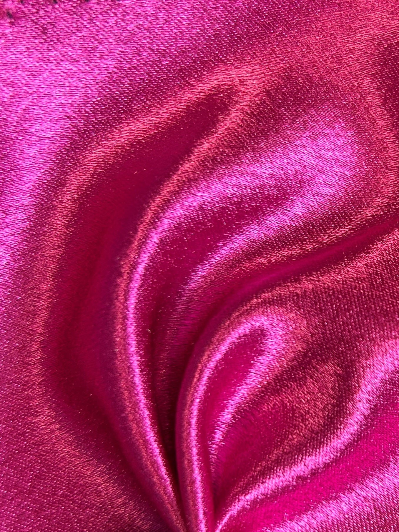 Fuchsia Polyester Crepe Back Satin - Desire