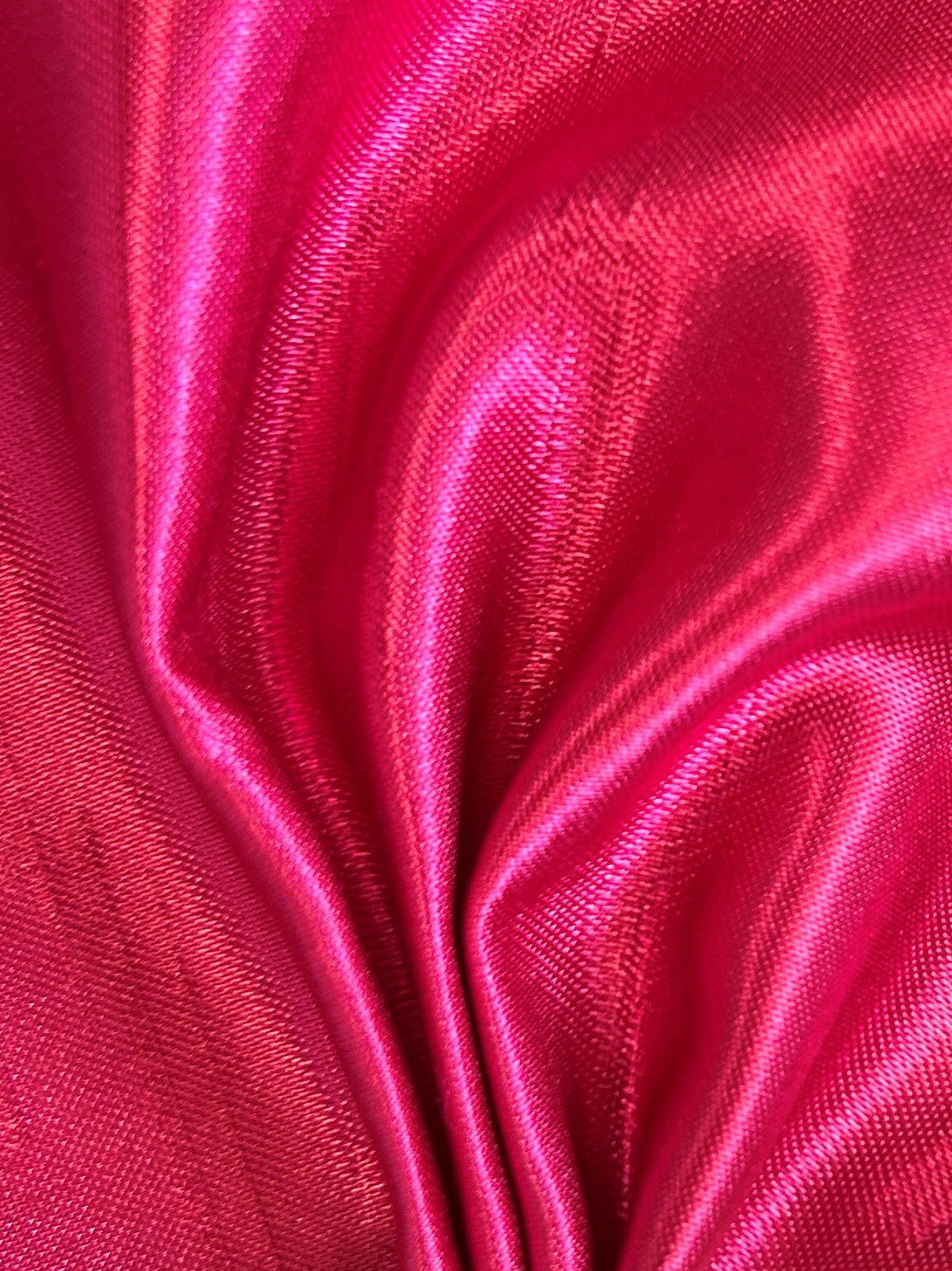 Fuchsia Polyester Satin Backed Dupion - Clarity