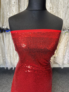 Red Sequinned Tulle - Glow