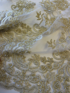 Gold Beaded Lace - Pilar