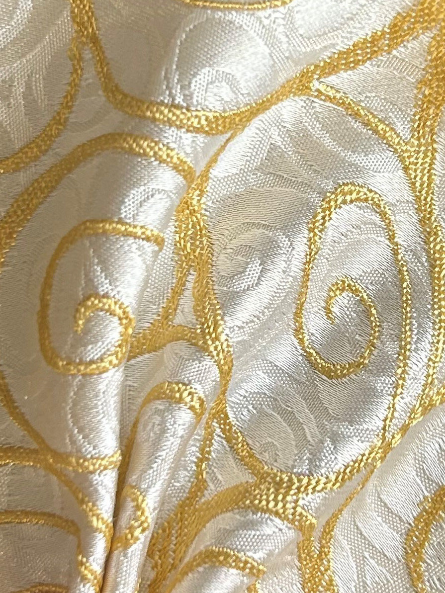 Gold Jacquard Fabric - Cagliari