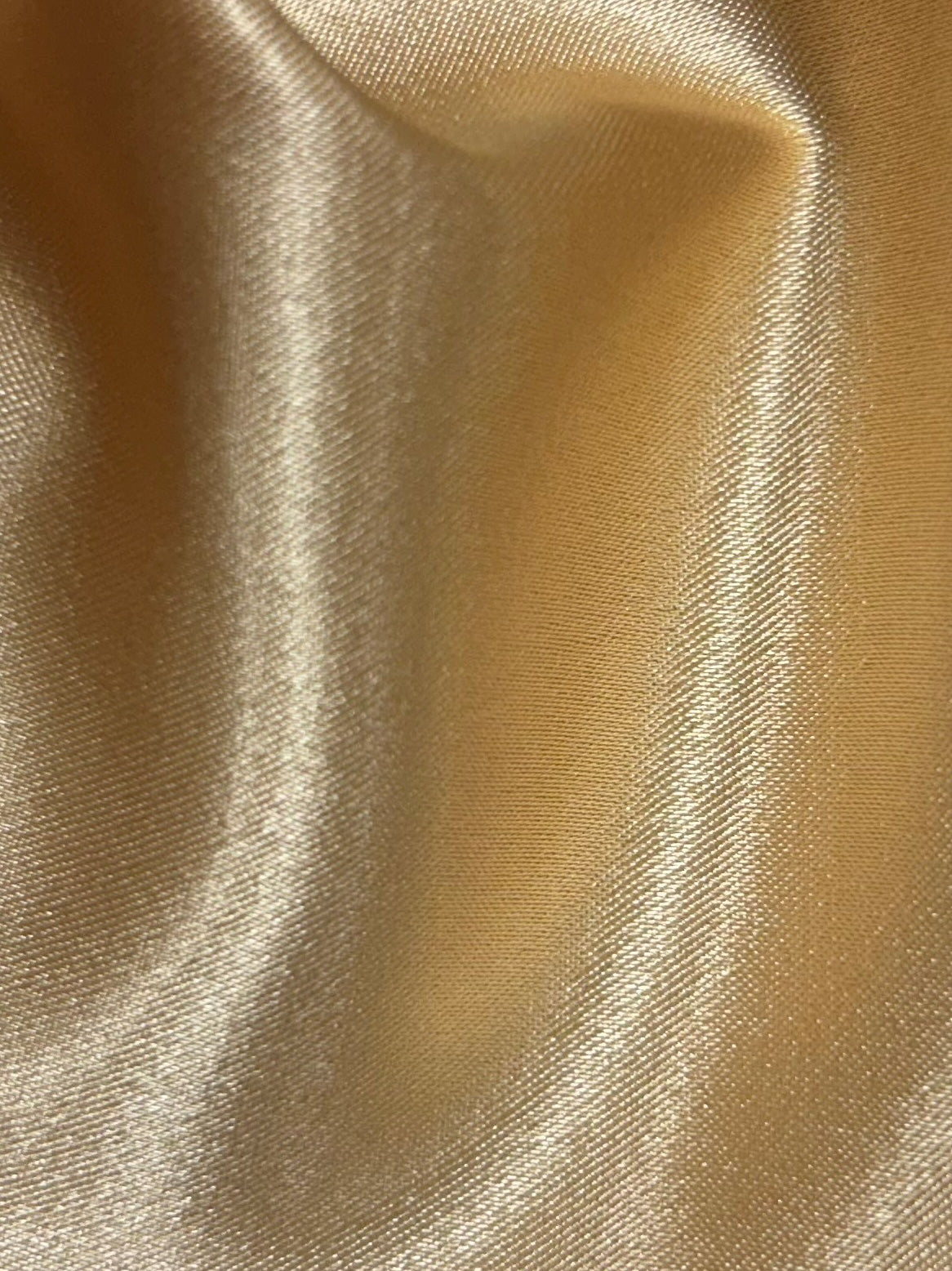 Gold Polyester Stretch Satin - Empathy