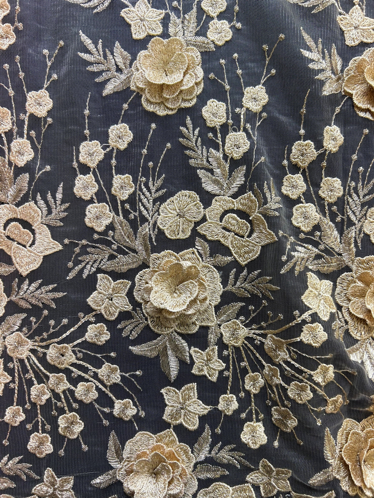 Gold Embroidered Lace - Goldie