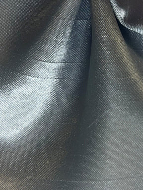 Gun Metal Polyester Satin Backed Dupion - Clarity