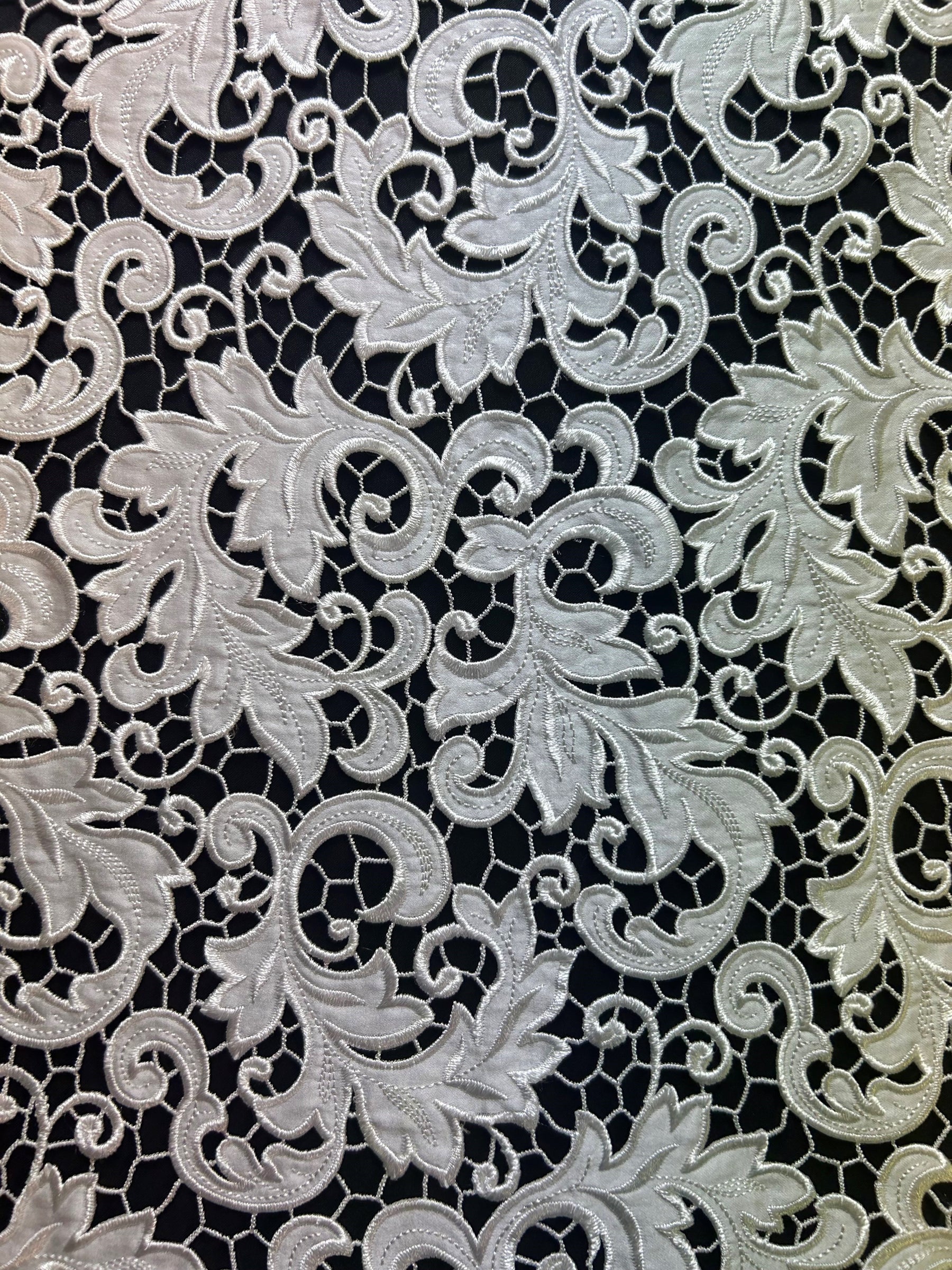 Ivory Embroidered Lace - Gwyneth