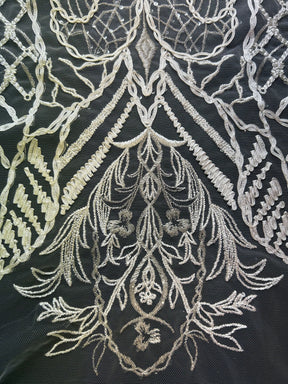 Ivory Embroidered Lace - Hortense