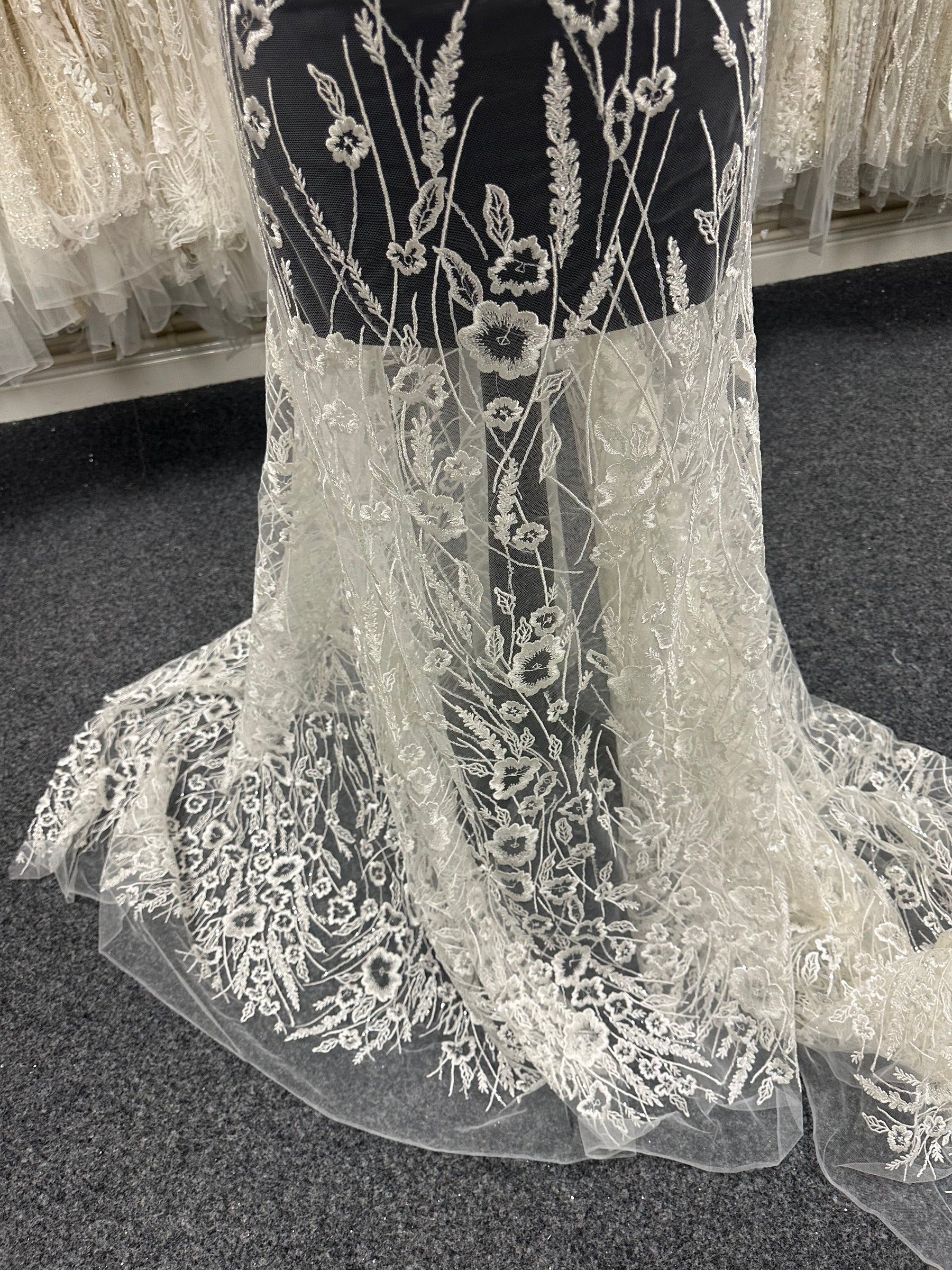 Ivory Embroidered Lace - Manette