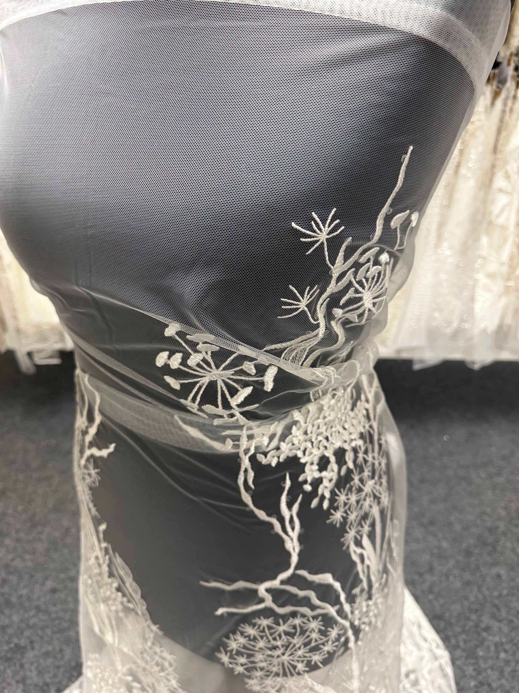 Ivory Embroidered Lace - Hayley