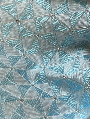 Ice Blue Jacquard Fabric - Hamburg