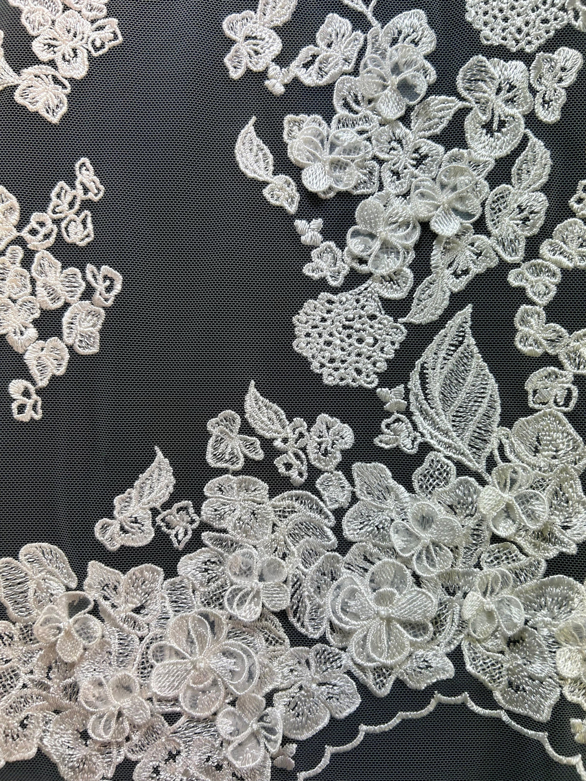 Ivory Embroidered Lace - Illaria