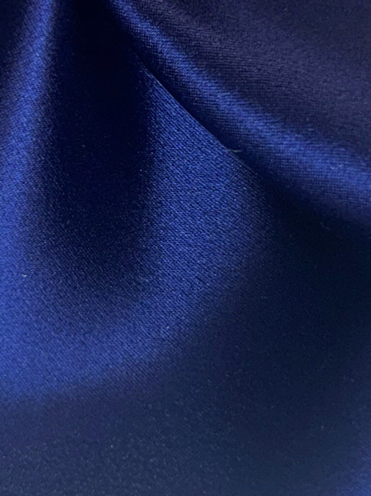 Indigo Silk Satin - Splendour