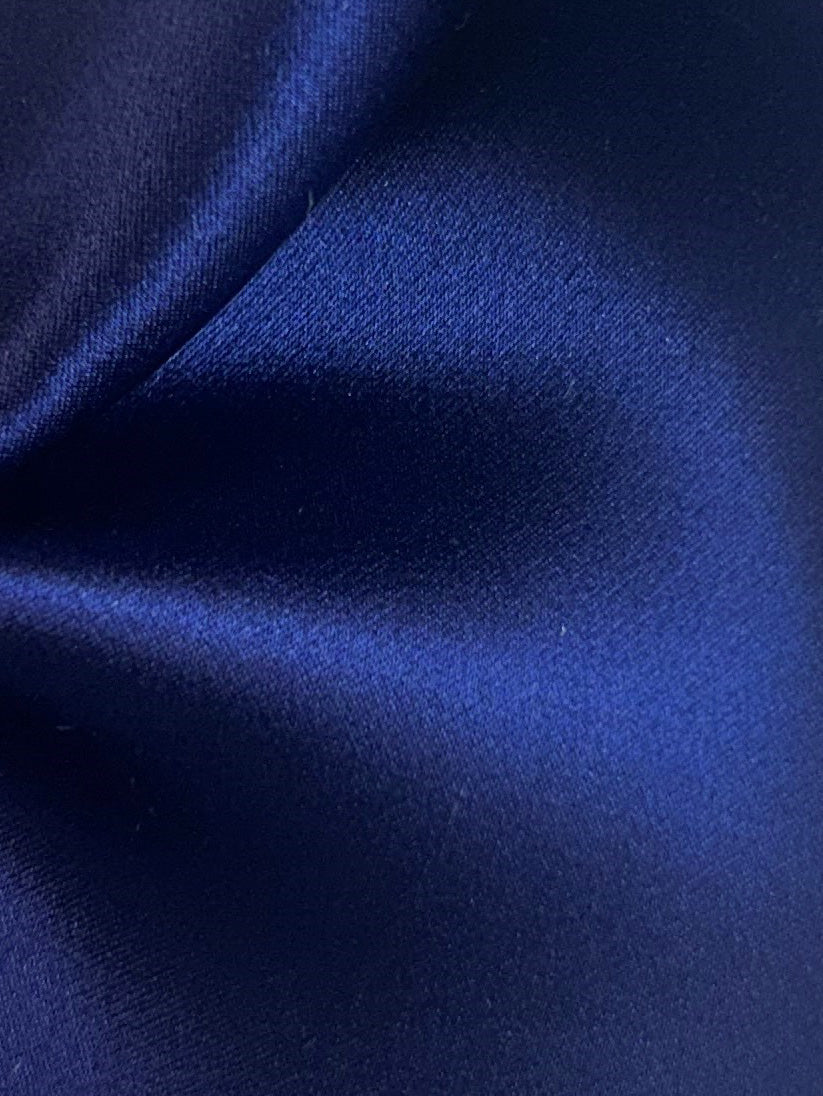 Indigo Silk Satin - Splendour