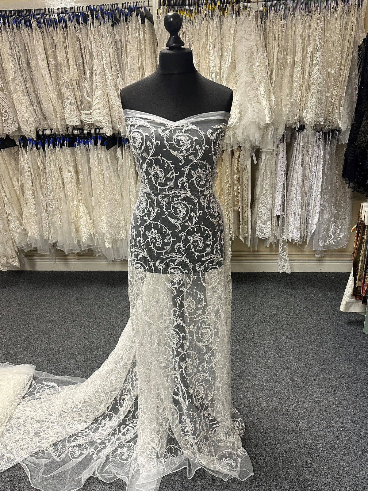 Ivory Beaded Lace - Elvira