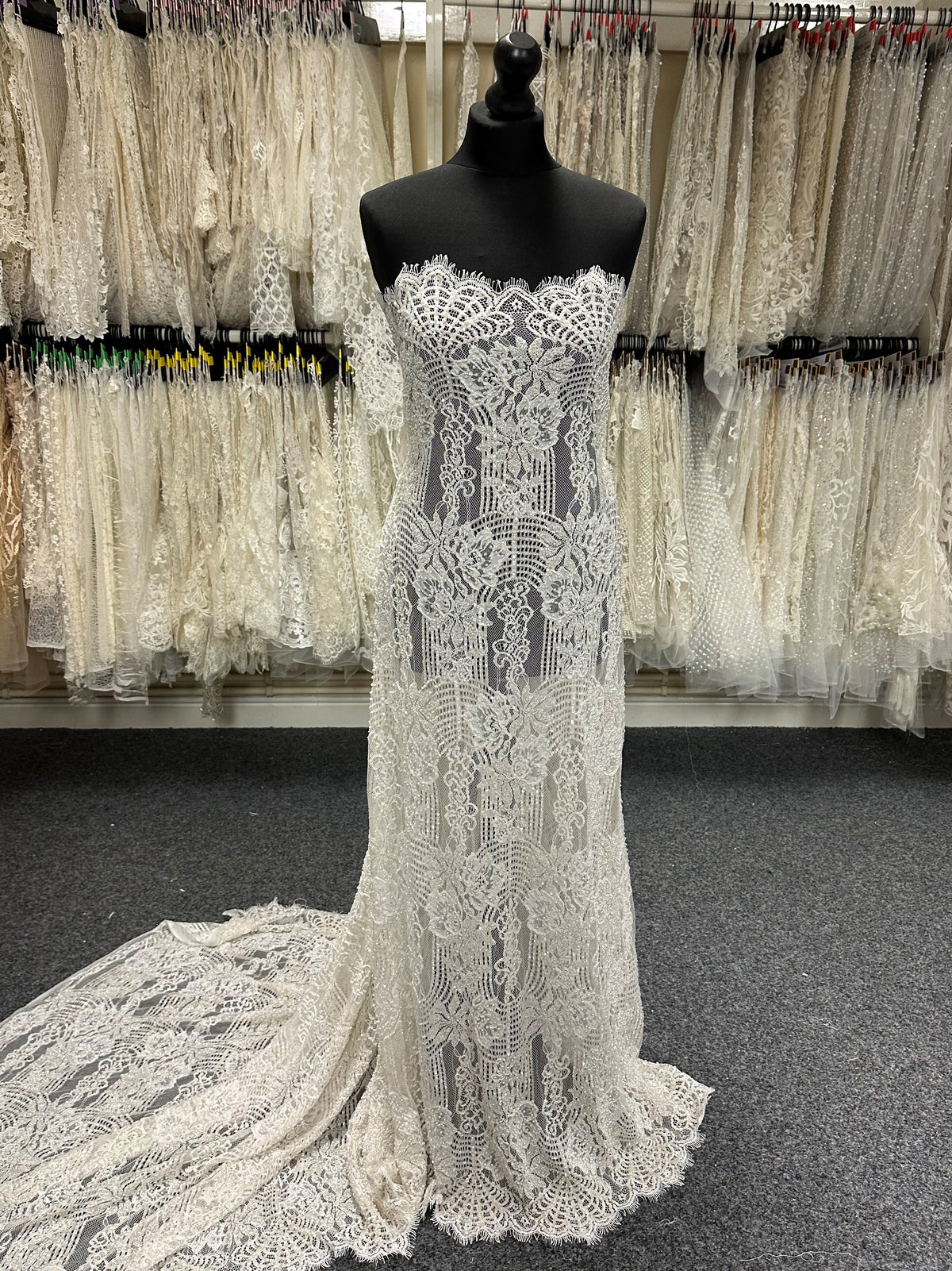 Ivory Beaded Lace - Agatha