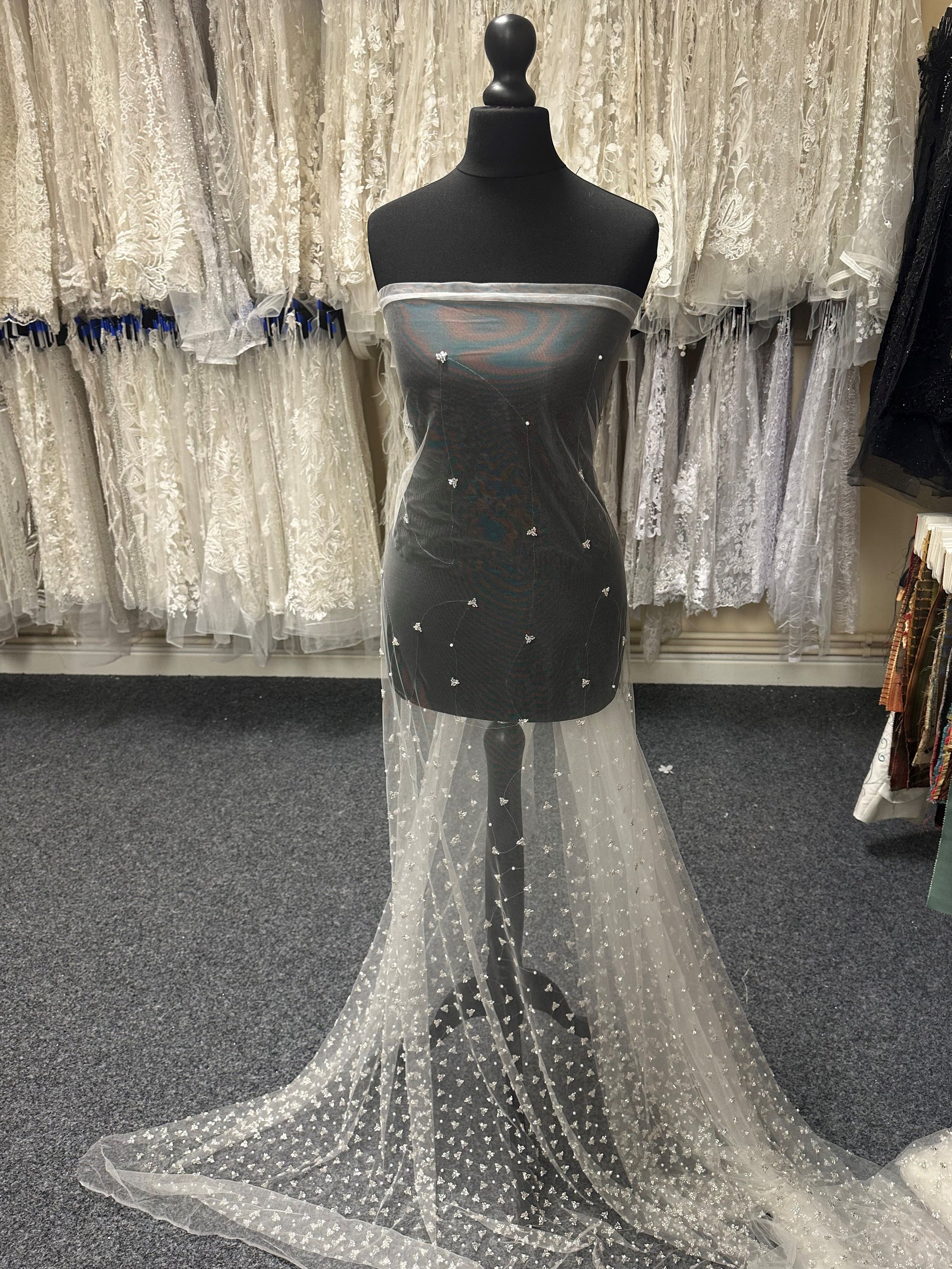 Ivory Pearl & Beaded Tulle - Gustavo