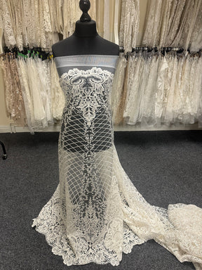 Ivory Embroidered Lace - Eunice