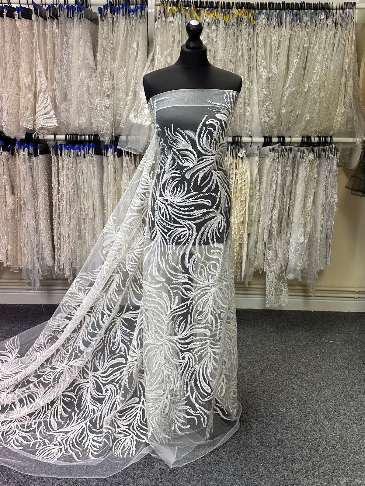 Ivory Embroidered Lace - Fiorella