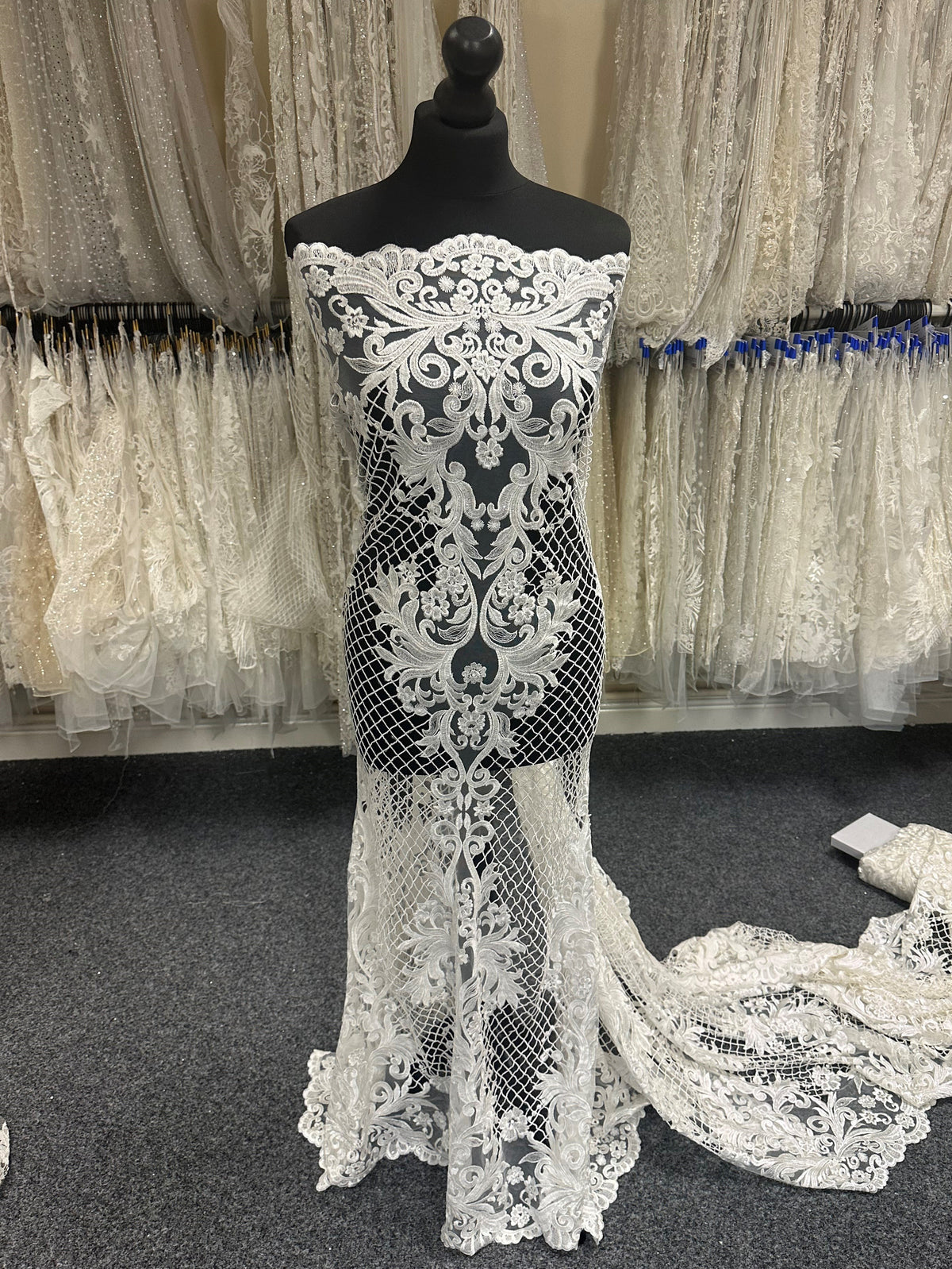 Ivory Embroidered Lace - Salome