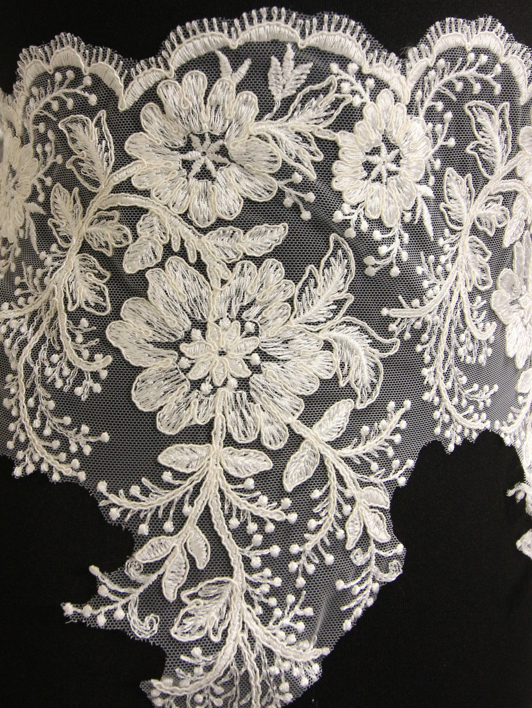 White bridal lace trim - Lace trim - lace fabric from