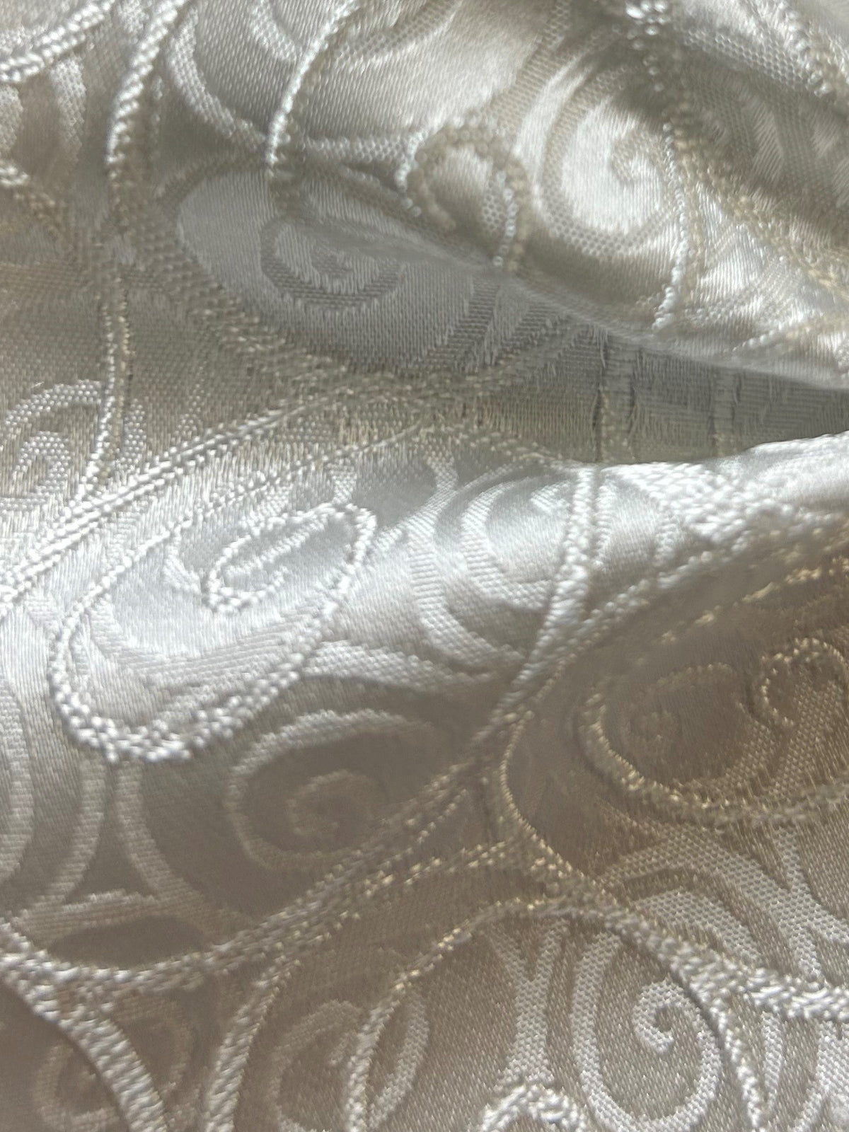 Ivory Jacquard Fabric - Cagliari