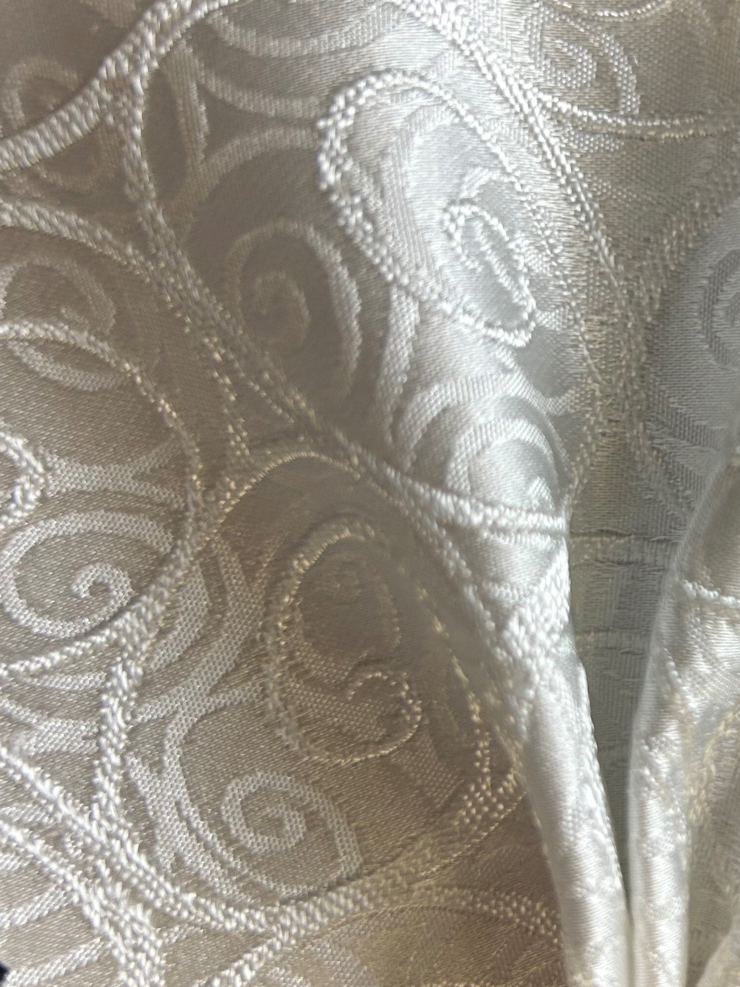 Ivory Jacquard Fabric - Cagliari