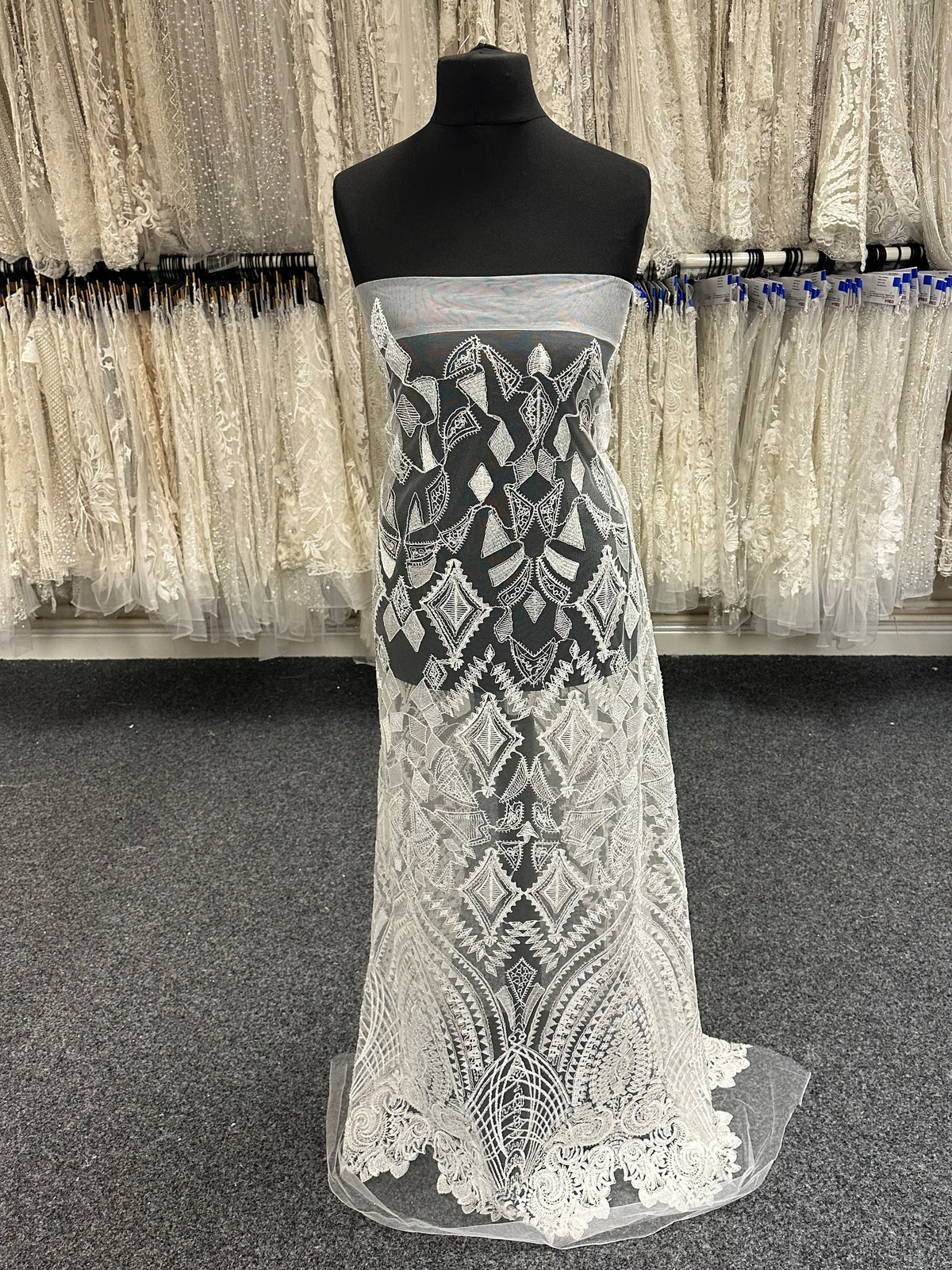 Ivory Corded & Beaded Lace - Fiona