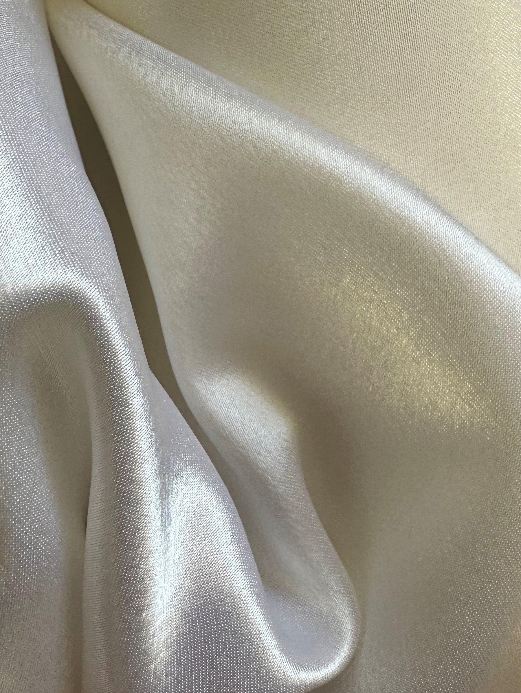 Ivory Polyester Lustrous Satin - Adoration